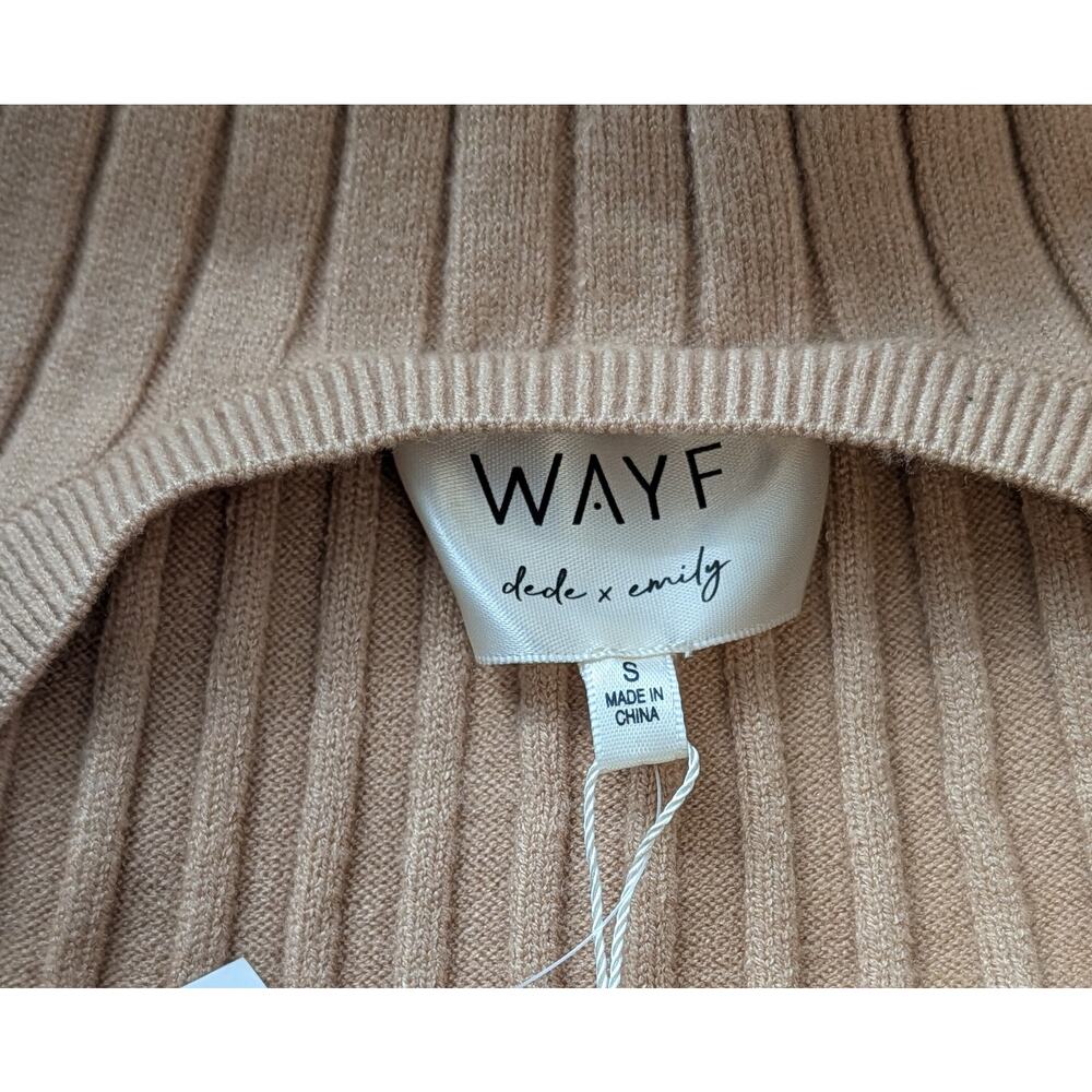 WAYF Dede x Emily Holly Ribbed Knit Midi Dress Long Sleeve - Picture 6 of 14